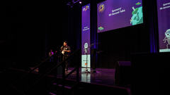 Vu Tran from Katalon took to the stage to do a 99 second talk on behalf of Katalon image