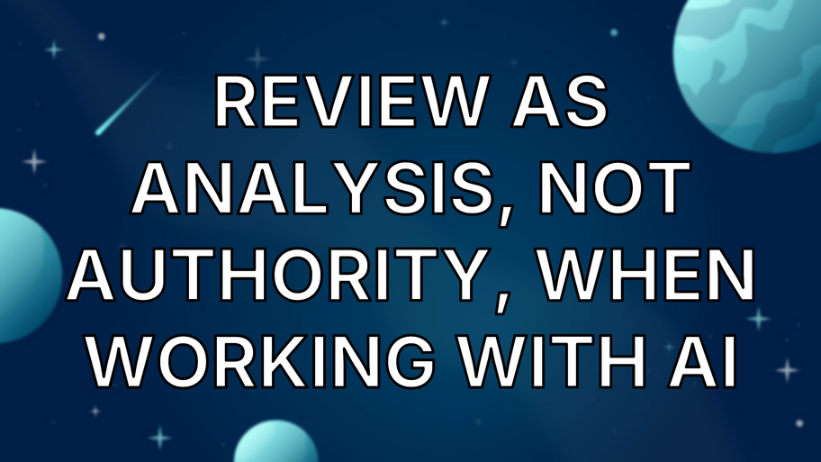 Review as analysis, not authority, when working with AI image