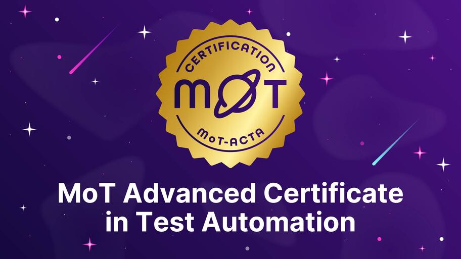 MoT Advanced Certificate in Test Automation image