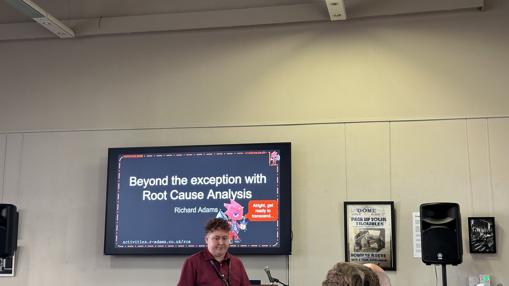 Beyond the Exception with Root Cause Analysis," Richard Adams. image