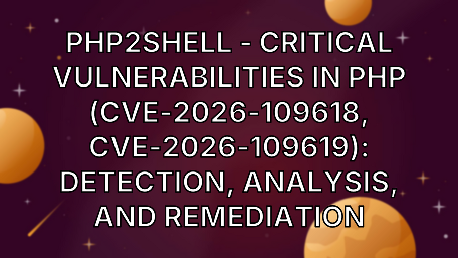 PHP2Shell - Critical vulnerabilities in PHP (CVE-2026-109618, CVE-2026-109619): detection, analysis, and remediation image