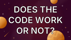 Does the code work or not? image