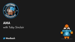 Toby Sinclair student of all things coaching and leadership answers attendees leadership questions during TestBash Leadership 2022 image