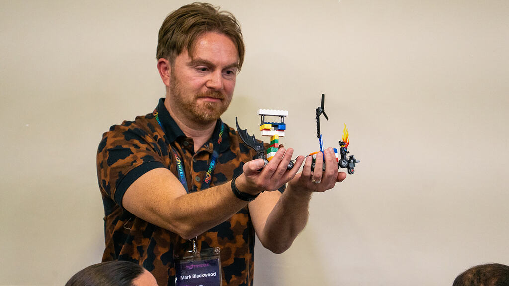 Mark Blackwood shows a lego model image