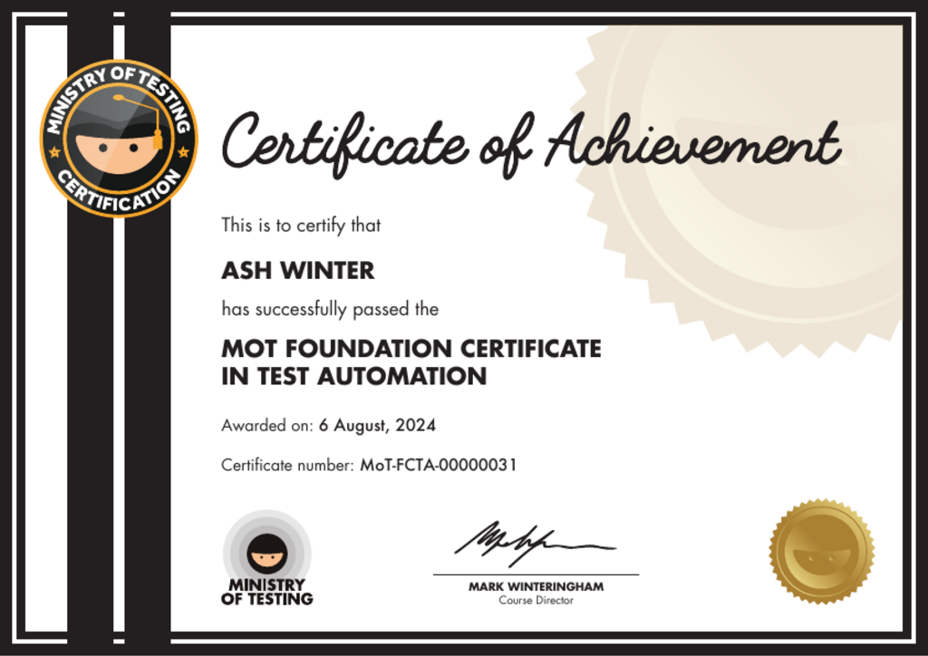 MoT Foundation Certificate in Test Automation image