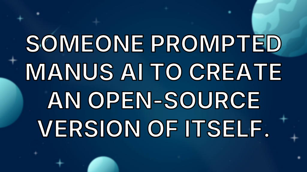 Someone prompted Manus AI to create an open-source version of itself. image