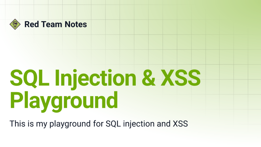 SQL Injection & XSS Playground image