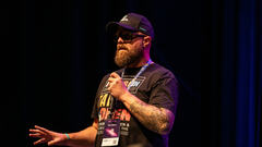 Tom working his Game. image