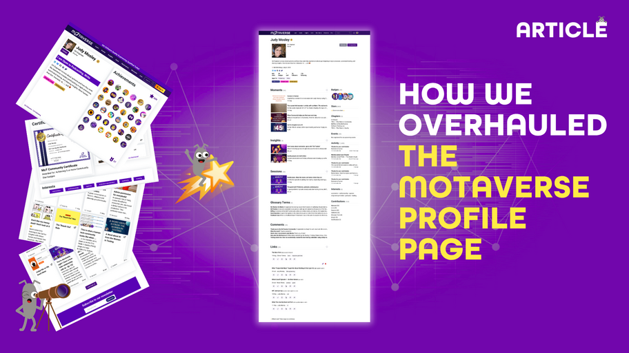 How we overhauled the MoTaverse profile page image