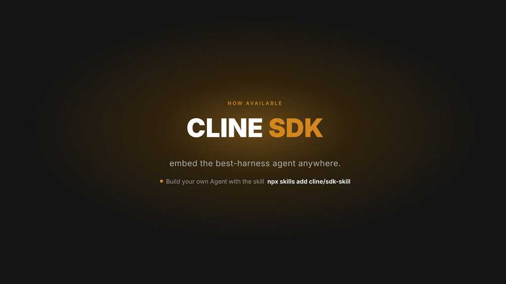 Building an Agent with the Cline SDK image image