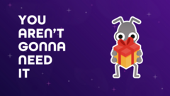 <div>For me, YAGNI is a great heuristic to help me stay focussed and optimise the work not done.<br><br>For example, it can be very easy to get sucked into a task, like automating a workflow, and start thinking of all the variations you could automate, functions you could make reusable, and fancy frameworks you could explore.  But what are you trying to achieve right now, and what do you need in order to do that?  What's your minimum viable / valuable product in this situation?  If you don't need it now, how likely are you to need it in future?  YAGNI says you ain't gonna need it.  So don't spend time on it right now.  It's great to future-proof a little, and build something that's good to work with, but don't go putting on all the bells and whistles right now.  If you need it in future, you can get / do / create it in future.  For now, take things one step at a time, and get some feedback on what you already have.</div> image