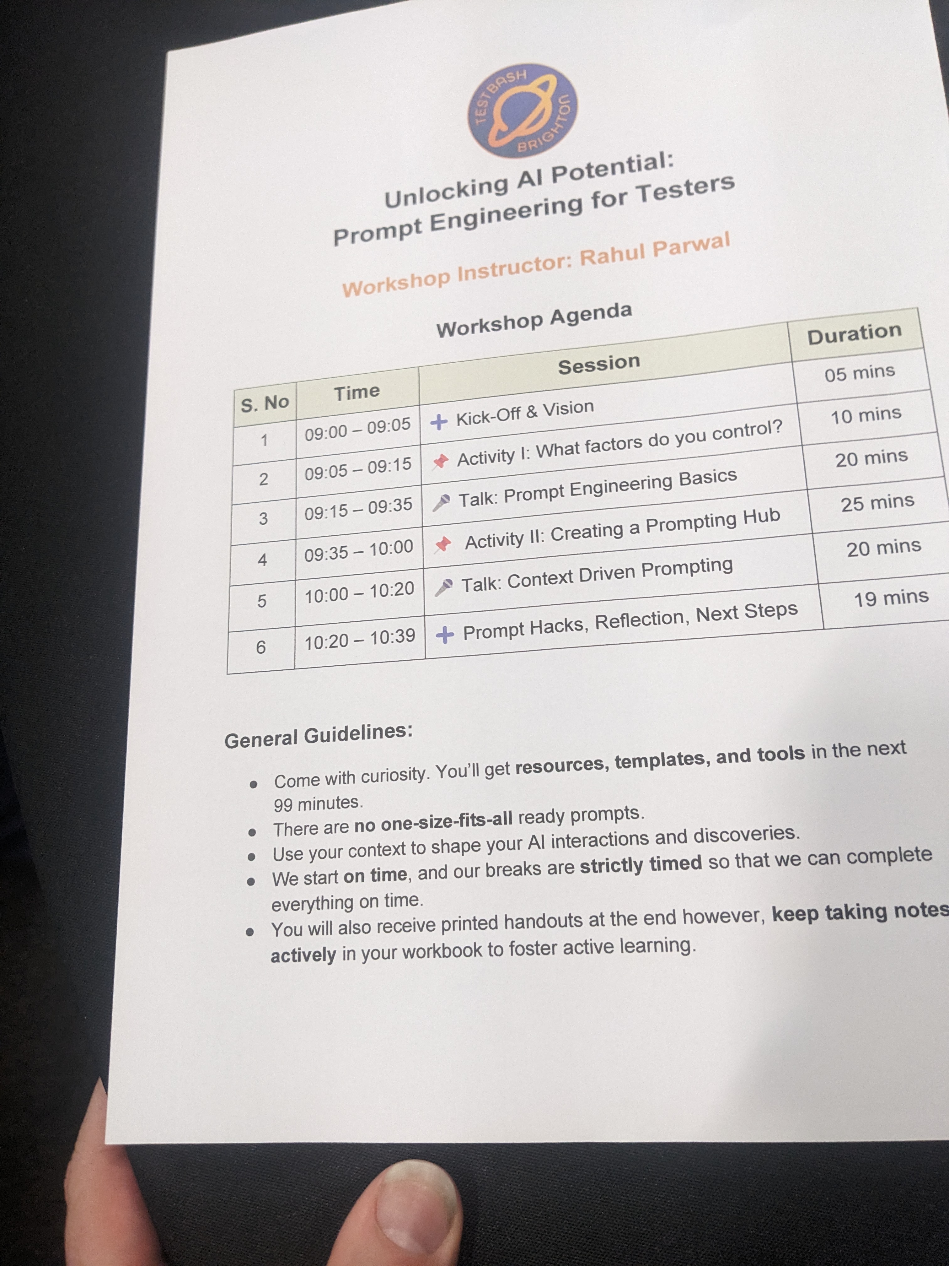 Meeting agenda 