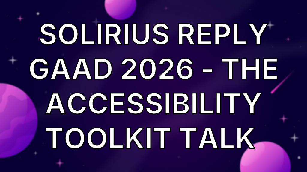 Solirius Reply GAAD 2026 - The Accessibility Toolkit talk  image