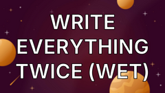 Write Everything Twice (WET) image