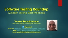 Join Venkat Ramakrishnan as he shares his Software Testing Roundup at MoT Bangalore image