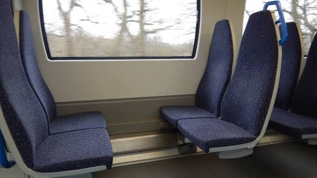 Empty seats on the train to Brighton image
