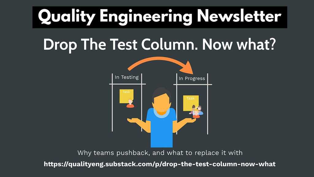 Drop the test column. Now what? image