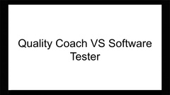 In this talk Vernon talks about what the work of a professional coach looks like and how it might manifest itself in the Quality Coach role. image