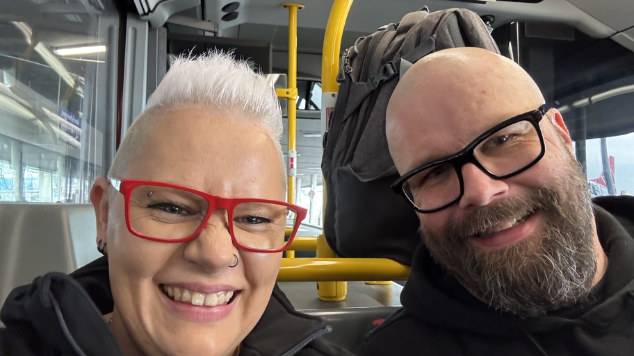 Tamara and I on our way to TestBash image