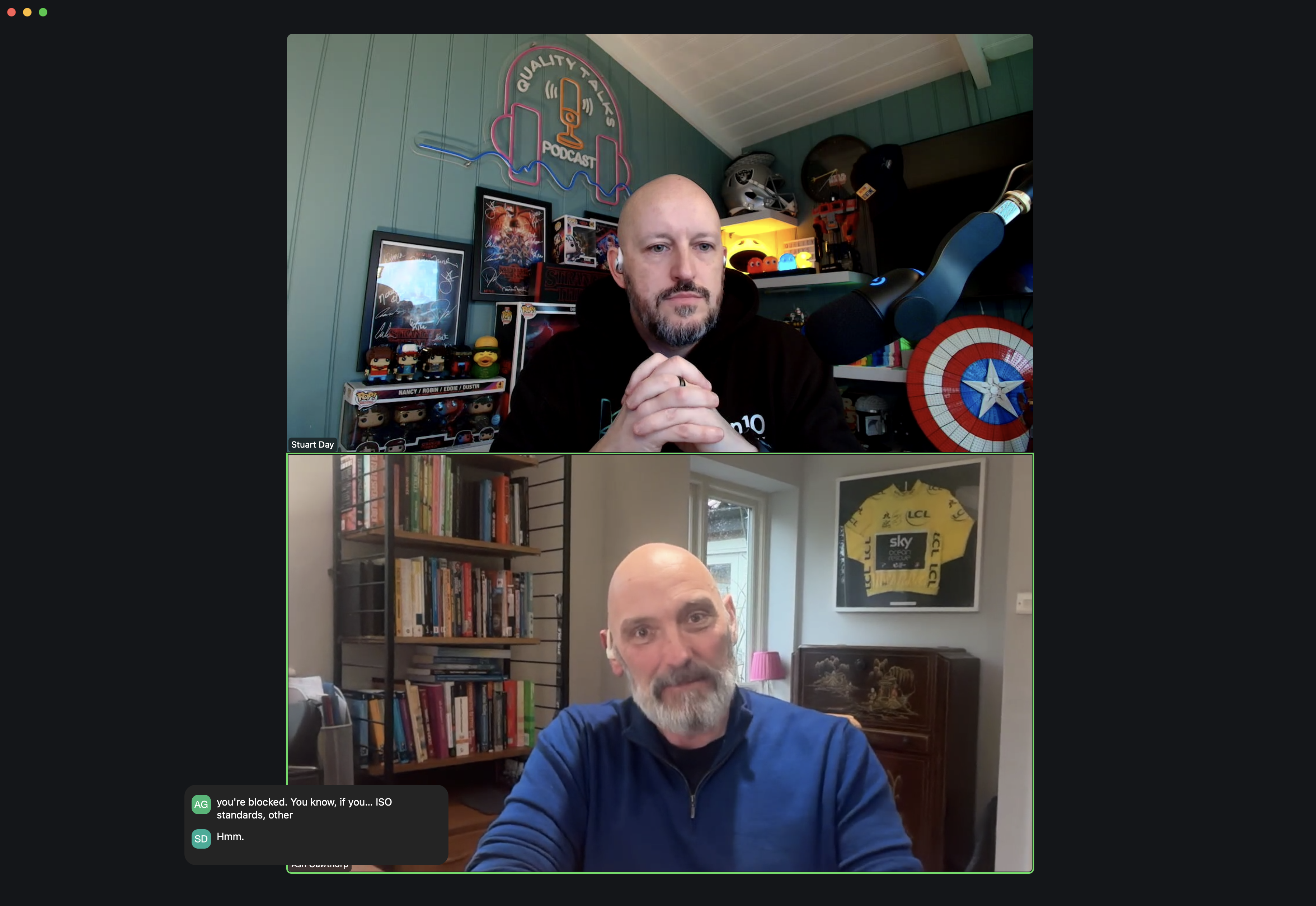 Two men on a webinar.