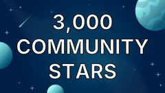 3,000 Community Stars image