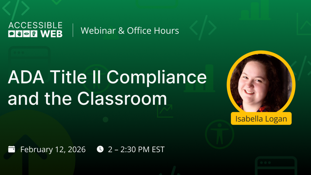 ADA Title II Compliance and The Classroom | Upcoming Webinar image image