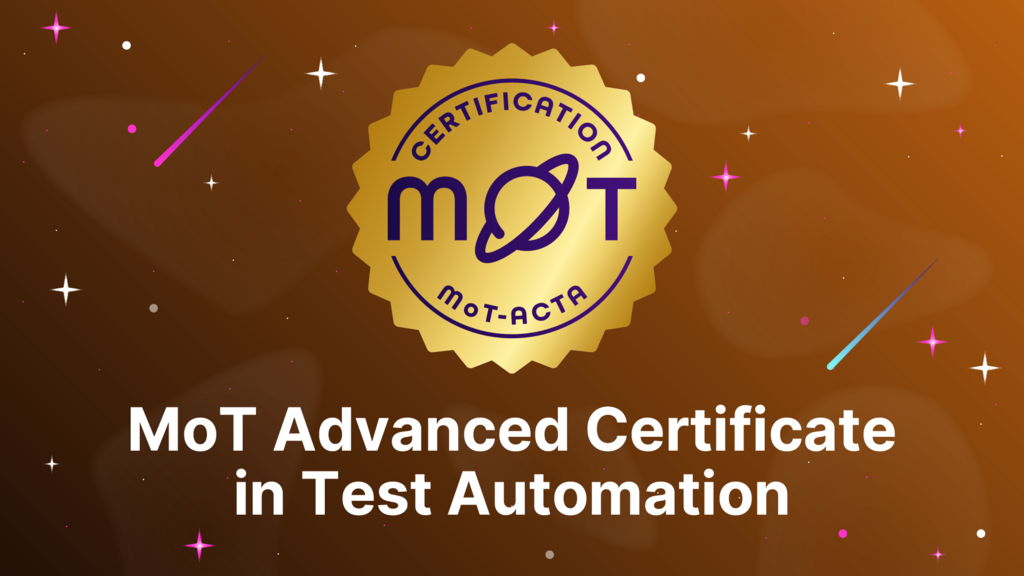 MoT Advanced Certificate in Test Automation image