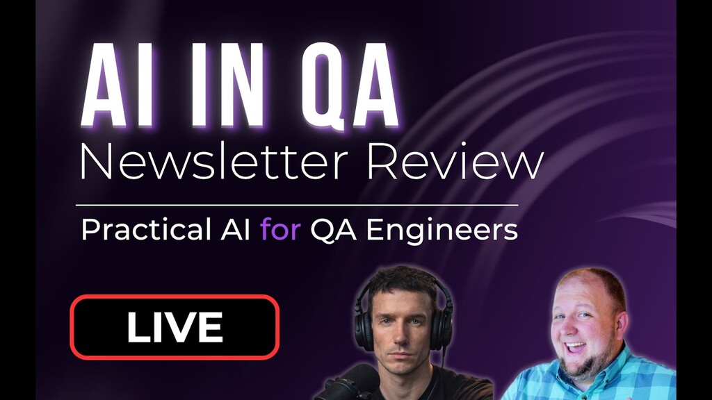 AI in QA Issue #21 Livestream image image