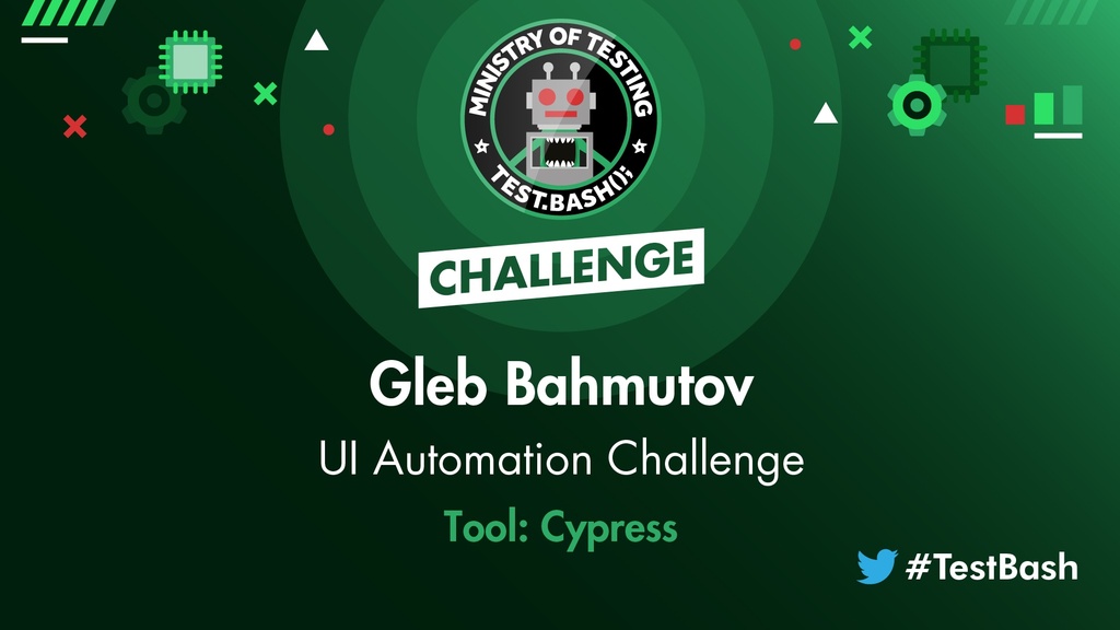 UI Challenge - Gleb Bahmutov using Cypress image