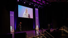 Mariem SAFI joined us on stage with a pre-recorded 99 second talk image