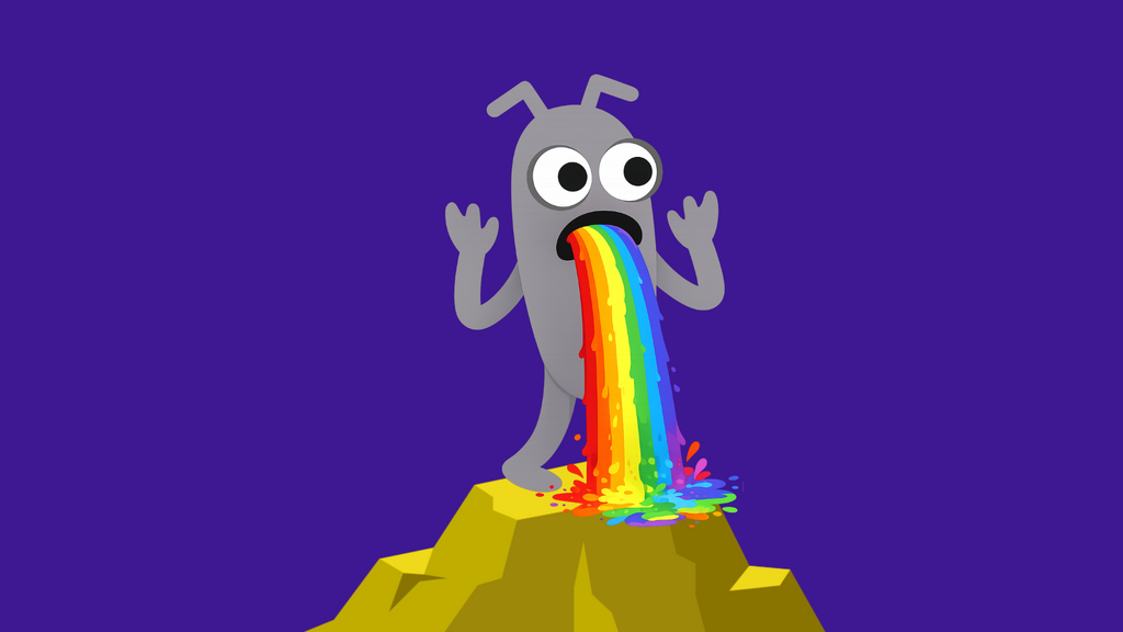 Bug vomiting rainbow :) image