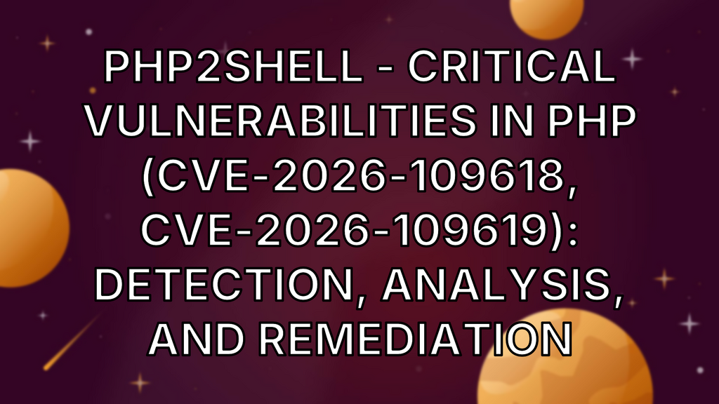 PHP2Shell - Critical vulnerabilities in PHP (CVE-2026-109618, CVE-2026-109619): detection, analysis, and remediation image