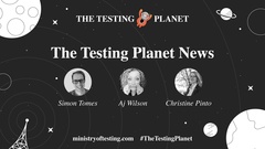 Join Simon Tomes and his team of global correspondents in this engaging episode of The Testing Planet image