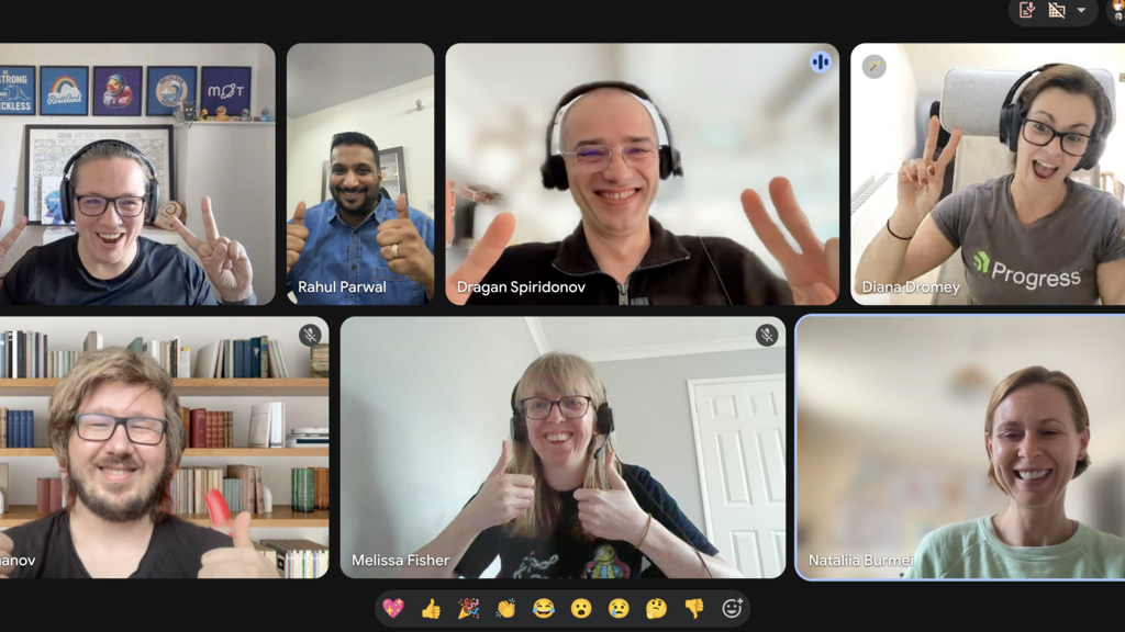 Motaverse AI chapter leads. 7 people, smiling while having a casual catch up. image