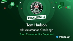 API Challenge - Tom Hudson using CucumberJS and Supertest image