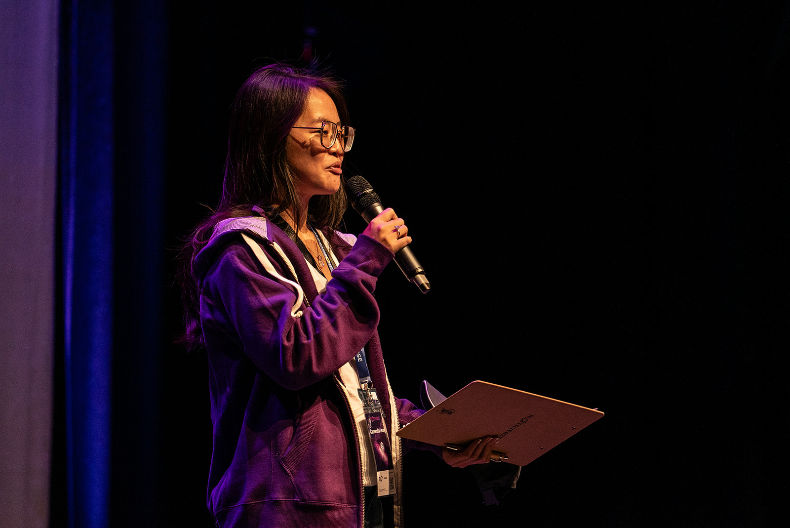 Cassandra H. Leung and the MoTaCon stage