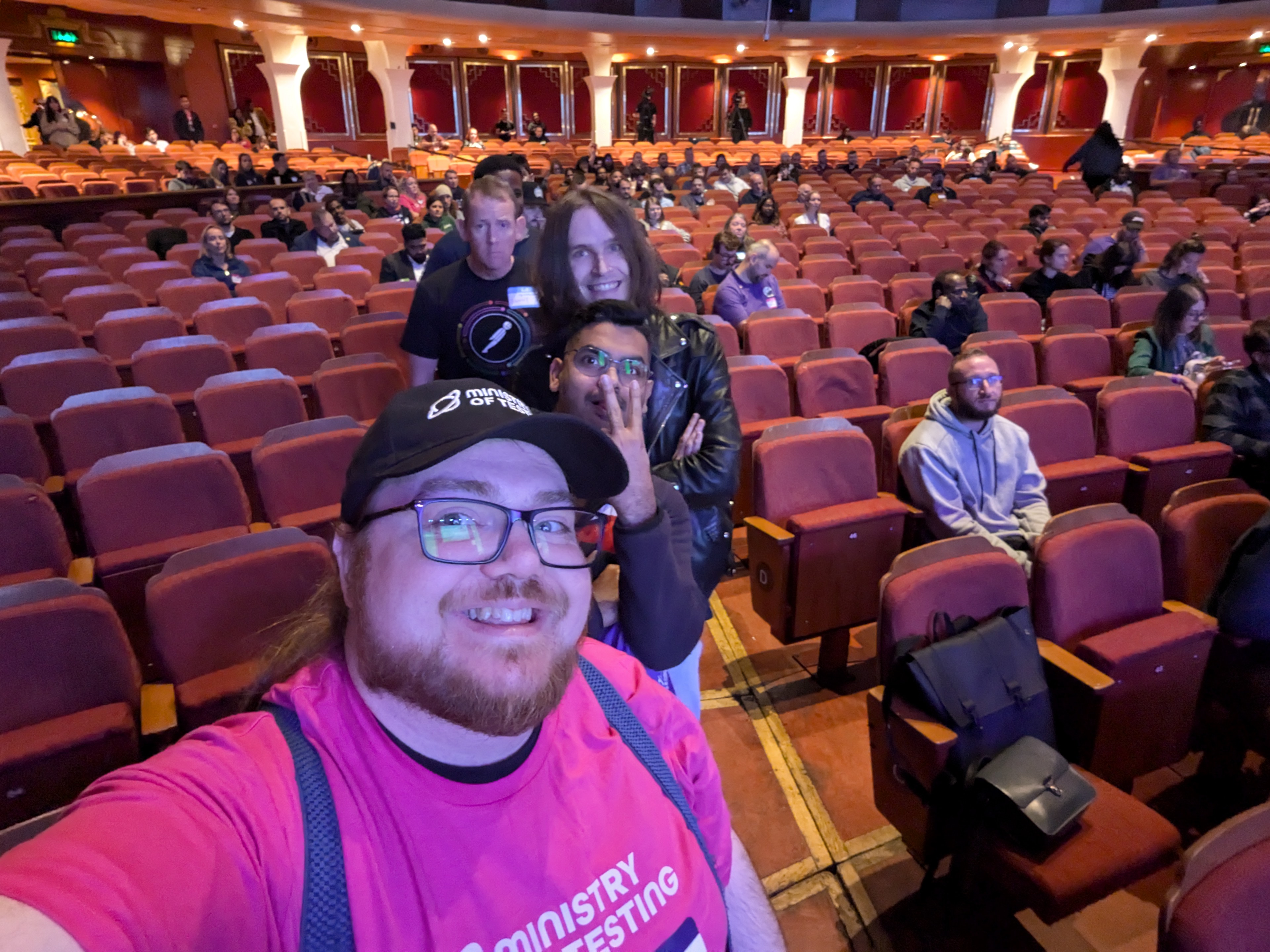 Selfie of ben looking back on the audience for 99 second talks