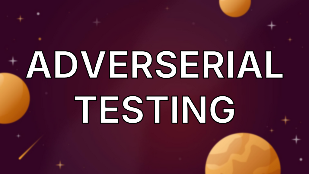 Adversarial testing image