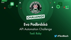 Eva Podbrdská solves the API challenge from Test.bash(); 2022 using Ruby. image