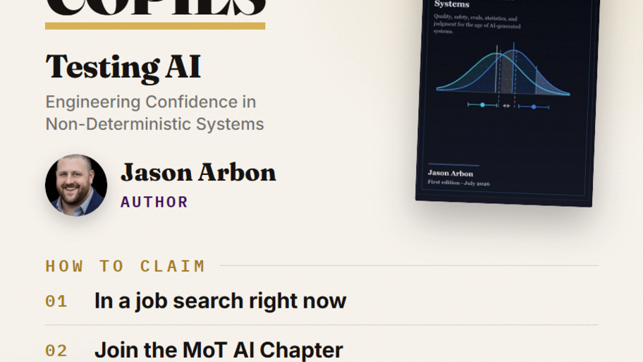 25 Free Copies of Testing AI Book image