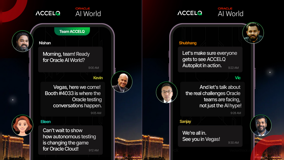 Pull Up a Chair with Team ACCELQ: Oracle Testers Talking Shop at Booth #4033 image
