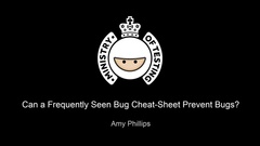 Can a Frequently Seen Bug Cheat-Sheet Prevent Bugs? - Amy Phillips image