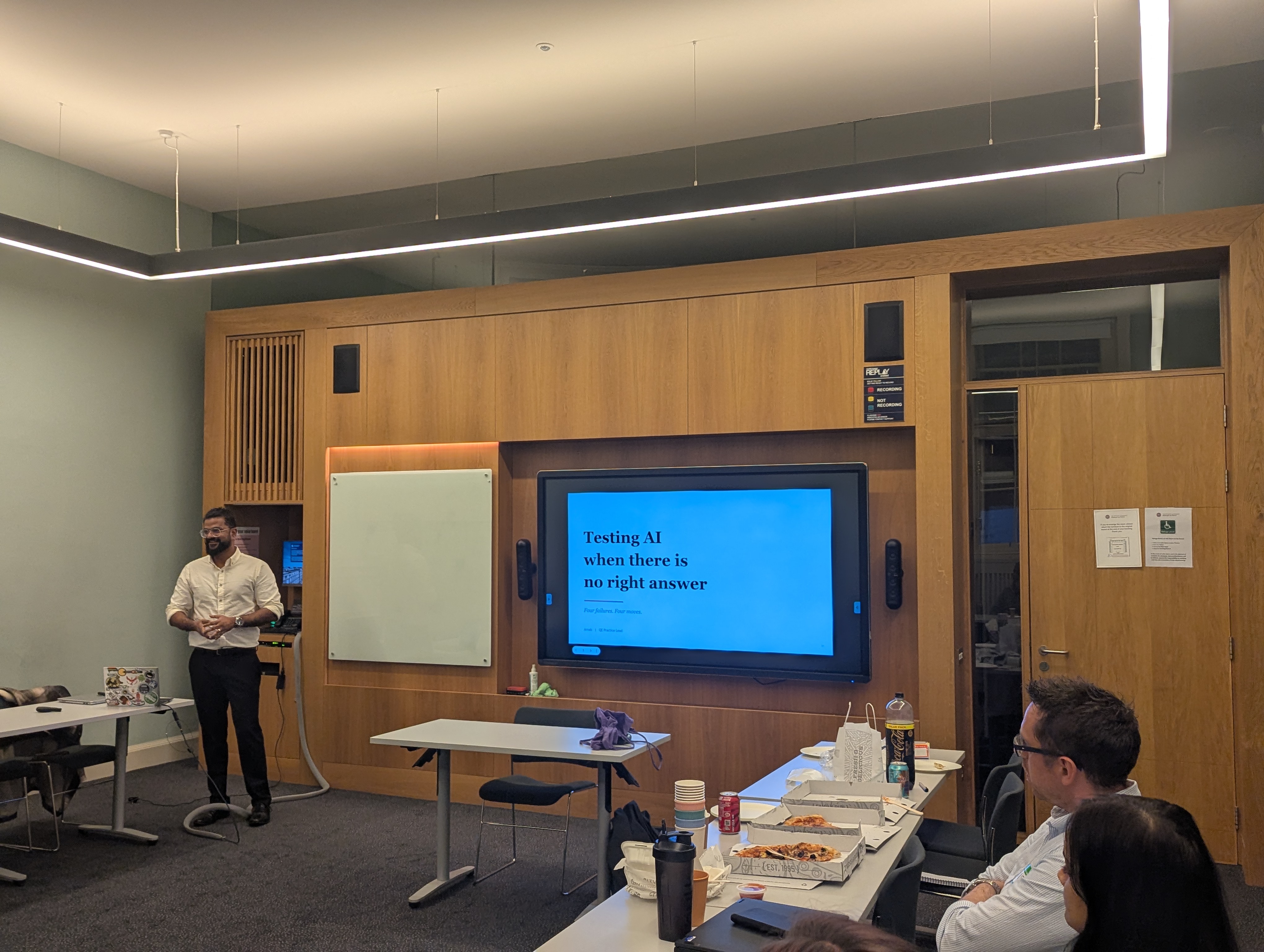 Man delivering presentation  image
