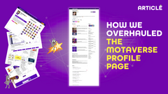 How we overhauled the MoTaverse profile page image
