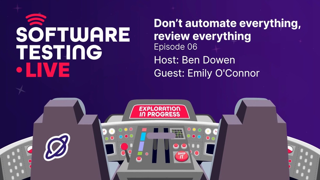Software Testing Live: Episode 06 - Don't automate everything, review everything image