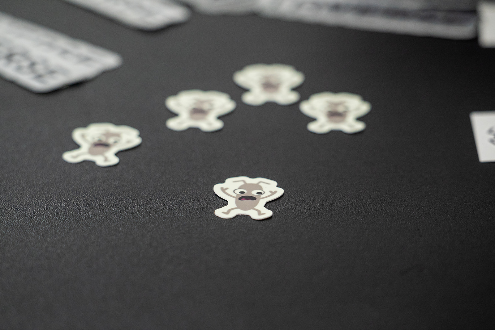 Glow in the dark bug stickers.