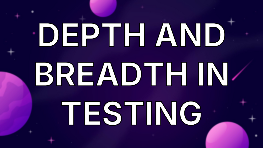 Depth and breadth in testing image