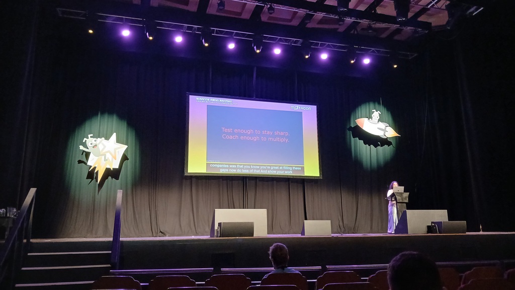 Susanne Abdelrahmen doing her talk at MoTacon 26 image