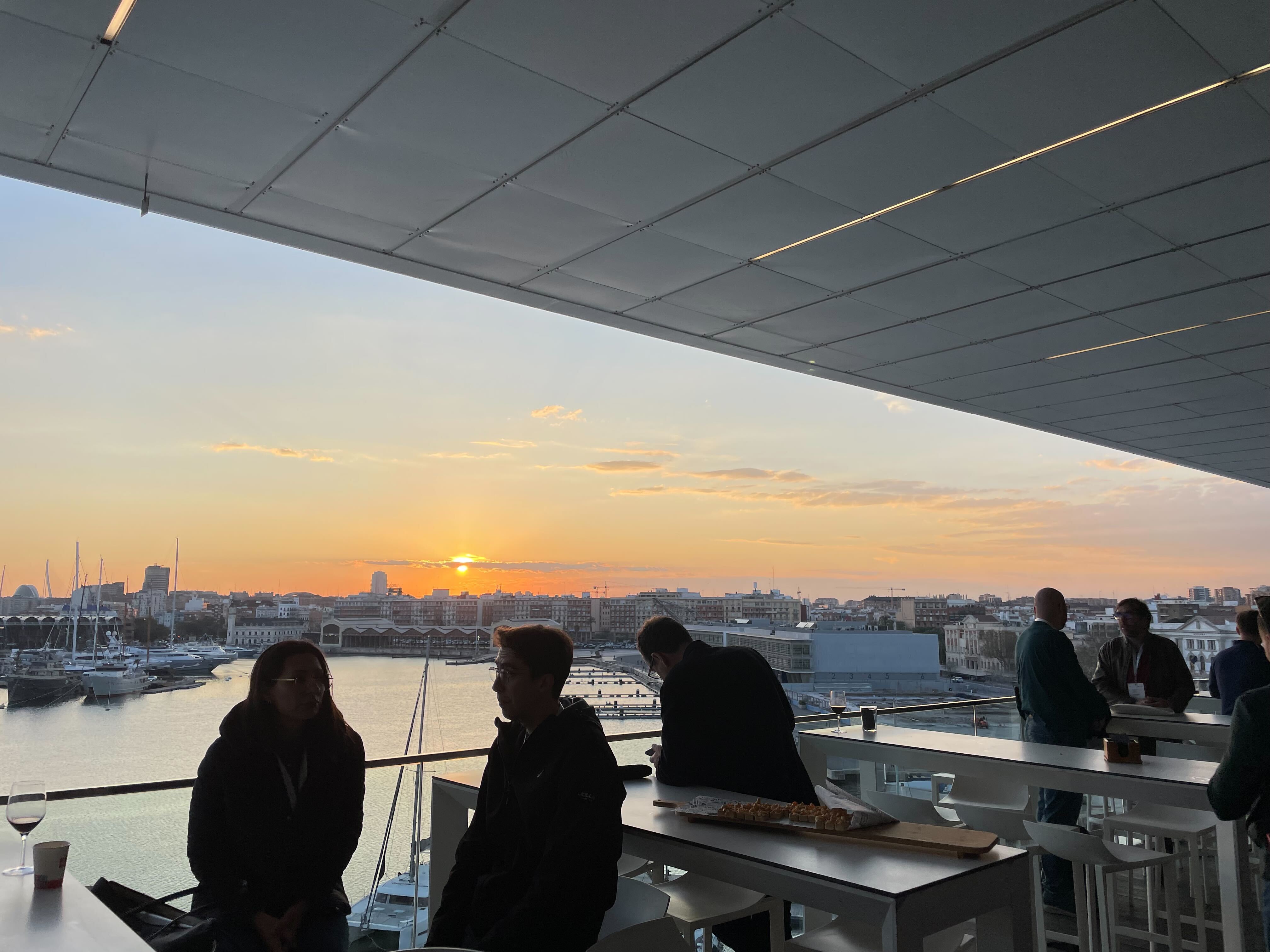 A view of the sunset.
