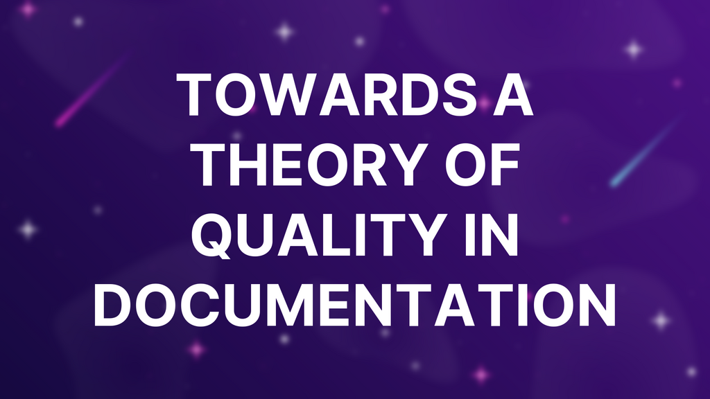 Towards a theory of quality in documentation image